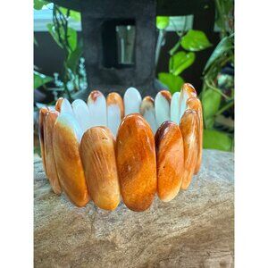 Navajo Native American Spiny Oyster Shell Stretch Bracelet